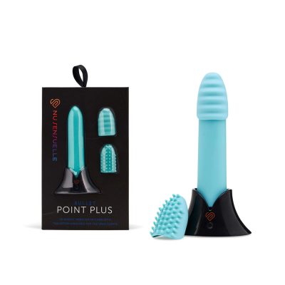 Nu Sensuelle Point Plus Bullet Vibrator and 2 Silicone Sleeves Teal Tiffany Blue BT W61TBL 9342851002590 Multiview