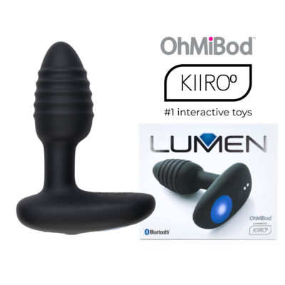 OhMiBod Kiiroo Lumen Interactive App Controlled Vibrating Butt Plug Black OMBLU01 850017456273 Multiview