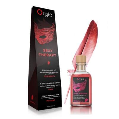Orgie Sex Therapy Lips Massage Kit Strawberry 100ml 5600298351317 Multiview