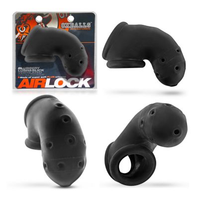 OxBalls Air Lock Air Lite Vented Chastity Sleeve Black Ice OX 3086 BLKICE 840215122803 Multiview