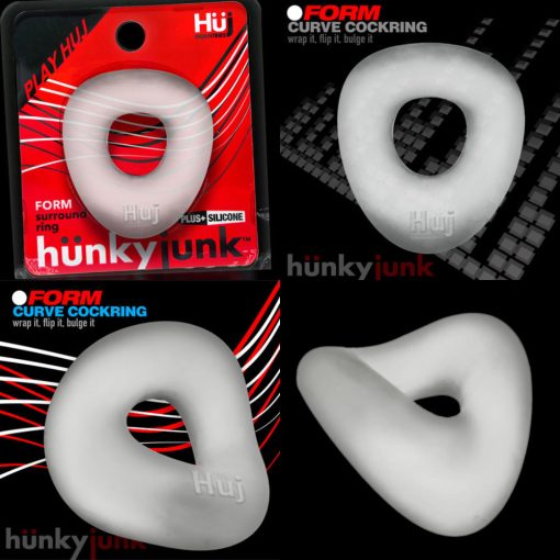 OxBalls HunkyJunk HUJ Form Surround Cock Ring Clear Ice HUJ132CLRICE 840215121394 Multiview
