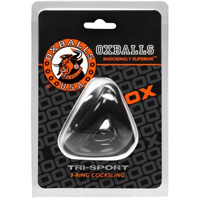 OxBalls Tri Sport 3 ring sling Cock Ring Black 840215114334