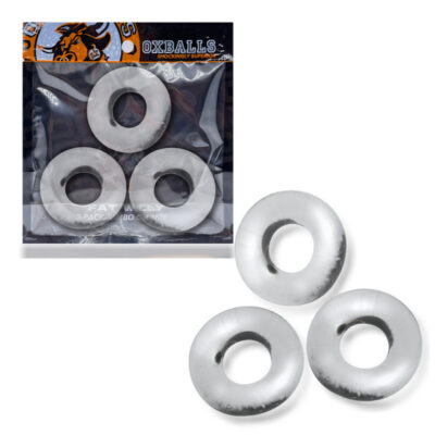 Oxballs Fat Willy 3 Super Stretch Cock Ring Pack Clear OX 3065 CLR 840215121059 Multiview