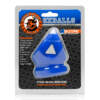 Oxballs Tri Squeeze Cock Ring Ball Stretcher Blue TRI SQUEEZE BLUE 840215119551 Boxview