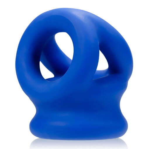 Oxballs Tri Squeeze Cock Ring Ball Stretcher Blue TRI SQUEEZE BLUE 840215119551 Detail