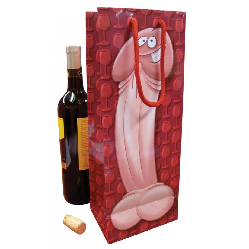 Ozze Creations Pecker Wine Gift Bag Tall Gift Bag Red wb02 623849020161 Detail