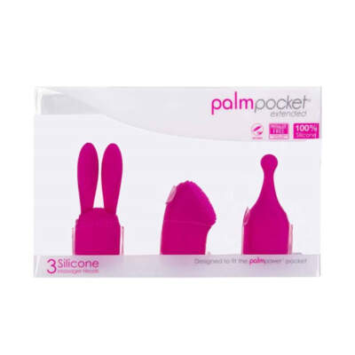 Palmpocket Extended Massage Heads Accessories 3 Pk Pink 30829 05045118594 Lg Boxview