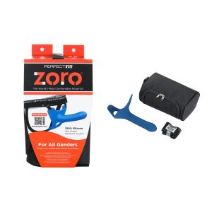 Perfect Fit Zoro Silicone 6 point 5 inch Strap On for all Genders Blue ZR 069 8101144802122 Multiview