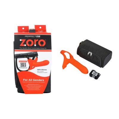 Perfect Fit Zoro Silicone 7 Inch Strap On for all Genders Orange ZR 087 8101144803280 Multiview