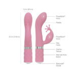 Pillow Talk Kinky Rechargeable Rabbit Vibrator Pink 96616 677613966162