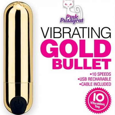 Pink Pussycat Rechargeable Vibrating Gold Bullet PPGB 794775094509 Detail