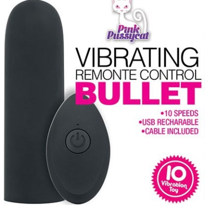 Pink Pussycat Remote Bullet Vibrator Black PPVR 794775094516 Detail