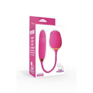 Pink Pussycat Thrusting Rose Clitoral Suction and Thrusting Vibrator Pink PPVR 01 669423998792 Boxview