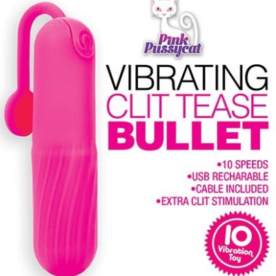 Pink Pussycat Vibrating Clit Tease Bullet Vibrator Pink PPCT 794775094486 Detail
