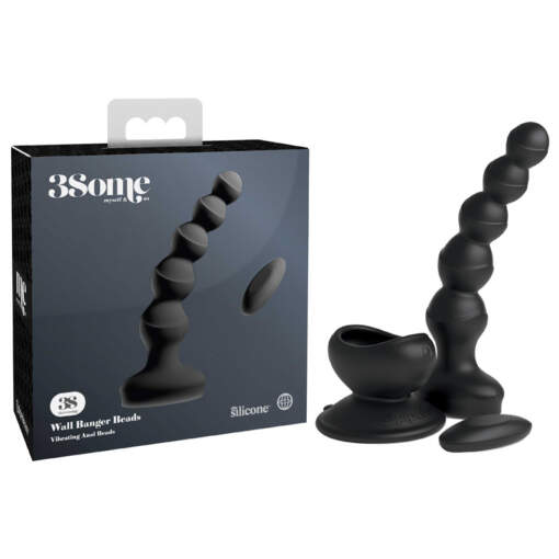 Pipedream 3Some Wireless Remote Wall Banger Anal Beads Black PD7079 23 603912765854 Multiview