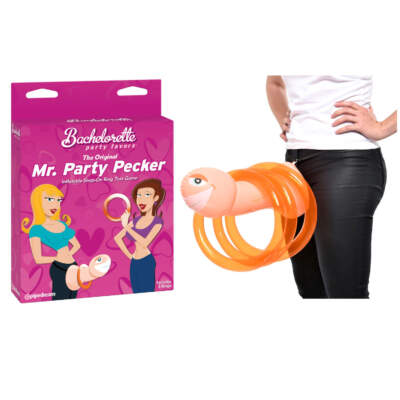 Pipedream Bachelorette Mr Party Pecker Inflatable Pecker Ring Toss Game PD5011 00 603912283723 Multiview