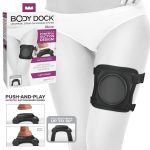 Pipedream Body Dock Lap Strap Silicone Universal Strap On Thigh Harness System Black BD106 00 603912774009 Multiview