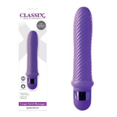 Pipedream Classix Grape Swirl 6 Inch Vibrator Purple PD1979 12 603912757477 Multiview