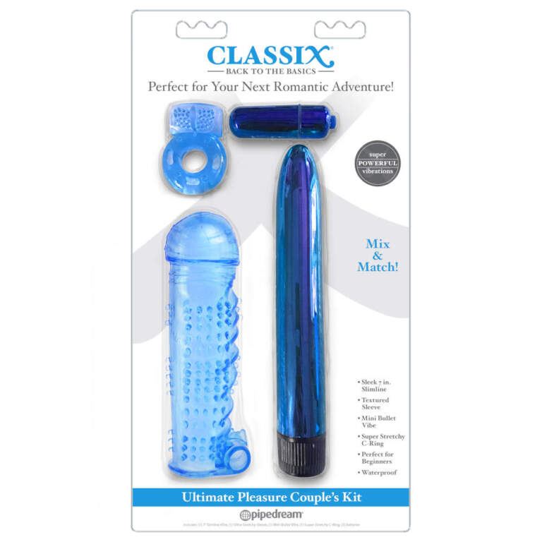 Pipedream Classix Ultimate Pleasure Couples Kit Blue PD1994 14 603912759006 Boxview