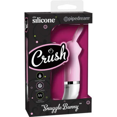 Pipedream Crush Snuggle Bunny Mini Bunny Clitoral Vibrator Pink PD5201 11 603912350432 Boxview