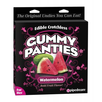 Pipedream Edible Crotchless Gummy Panties For Her Watermelon PD7507-68 603912144246