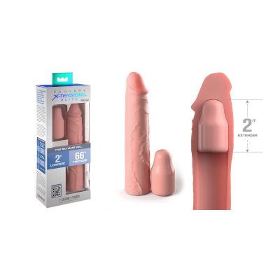Pipedream Fantasy Xtensions Elite Silicone 2 Inch Penis Extender Sleeve Light Flesh PD4152 21 603912772623 Multiview