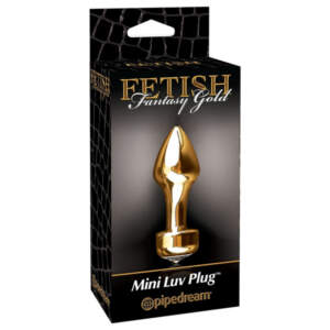 Pipedream Fetish Fantasy Gold Mini Luv Plug Gold Jewel Butt Plug Gold PD3986 27 603912340648 Boxview