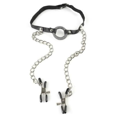 Pipedream Fetish Fantasy O Ring Gag with Nipple Clamps PD3845 23 603912254266 Detail