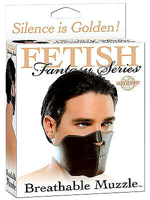 Pipedream Fetish Fantasy Series Breathable Muzzle Black PD3732 603912269550 Boxview