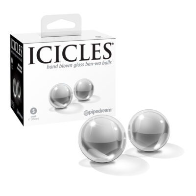 Pipedream Icicles 41 Glass Ben Wa Balls Small Clear PD2941 00 603912323344 Multiview