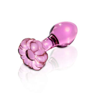 Pipedream Icicles Daisy Glass Anal Plug Pink PD2948 00 603912337365 Detail
