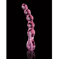 Pipedream Icicles No 43 Glass Curved Anal Beads Heart End Pink PD2943-00 603912336634