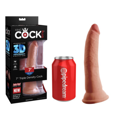 Pipedream King Cock 3D 7 Inch Triple Density Dong Medium Tan Flesh PD5714 22 603912770445 Multiview