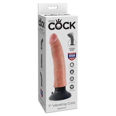 Pipedream King Cock 7 inch Vibrating Cock Flesh PD5402-21 603912737707