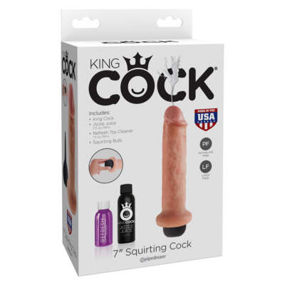 Pipedream King Cock 7 inch squirting cock flesh pd5607-21