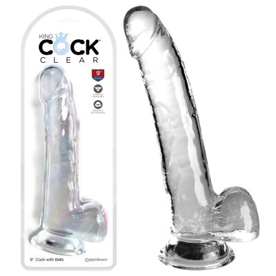 Pipedream King Cock Clear 9 Inch Cock with Balls Clear PD5758 20 603912774658 Multiview