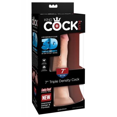 Pipedream King Cock Plus 3D 7 Inch Triple Density Dong Light Flesh PD5714 21 603912762471 Boxview