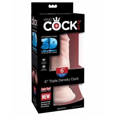 Pipedream King Cock Plus 6 inch Triple Density Cock Light Flesh PD5713 21 603912762464 Boxview