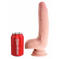 Pipedream King Cock Plus 9 inch Triple Density Cock with Balls Light Flesh PD5720 21 603912762532 Can Size Detail