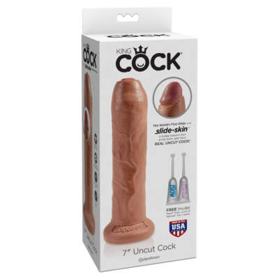 Pipedream King Cock Uncut 7-inch dong Tan Flesh PD5561-22 603912750829