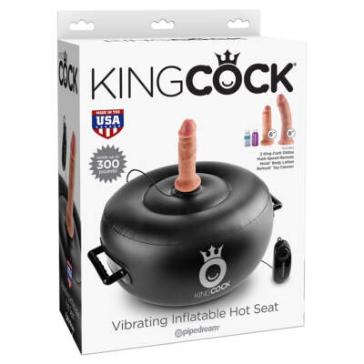 Pipedream King Cock Vibrating Inflatable Hot Seat Black PD5681-23