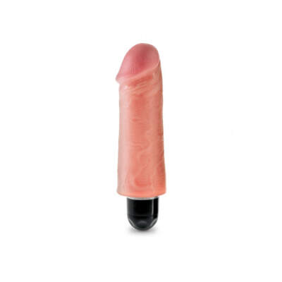 King Cock 5 in. Vibrating Stiffy White Flesh - PD5520-21