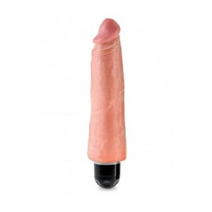 King Cock 8 in. Vibrating Stiffy White Flesh - PD5523-21