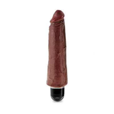 King Cock 8 in. Vibrating Stiffy Brown Flesh - PD5523-29