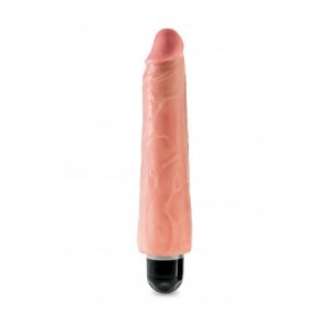 King Cock 9 in. Vibrating Stiffy White Flesh - PD5524-21