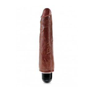 King Cock 9 in. Vibrating Stiffy Brown Flesh - PD5524-29