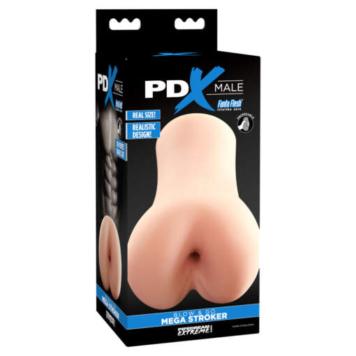 Pipedream PDX Male Blow and Go Mega Stroker Anal Stroker Light Flesh PD3789 21 603912761702 Boxview