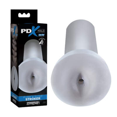 Pipedream PDX Male Pump and Dump Stroker Clear PD3791 20 603912760651 Multiview