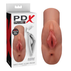 Pipedream PDX Plus Perfect Pussy Double Stroker Medium Tan Flesh rd607 22 603912764369 Multiview