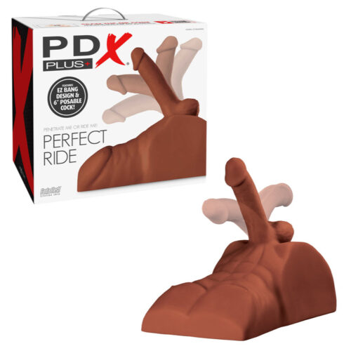 Pipedream PDX Plus Perfect Ride Dark Flesh Male Torso and Cock RD186 29 603912771367 Multiview